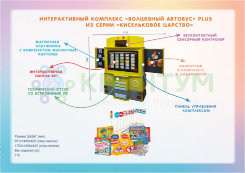Интерактивный комплекс-тренажер «Волшебный автобус» из серии «Кисельковое царство»